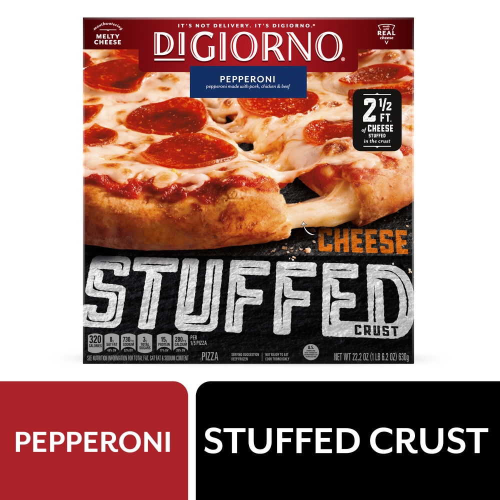 DiGiorno Pepperoni Frozen Pizza With Cheese Stuffed Crust - 22.2oz