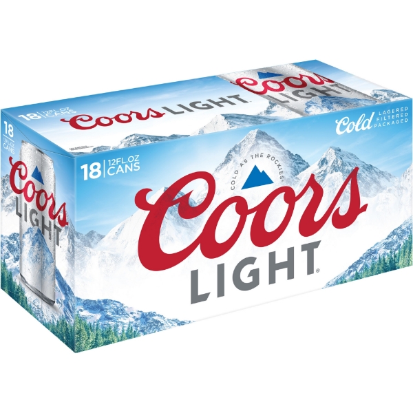 Coors Light Lager Beer, 18 Pack, 12 Fl. Oz. Cans, 4.2% ABV