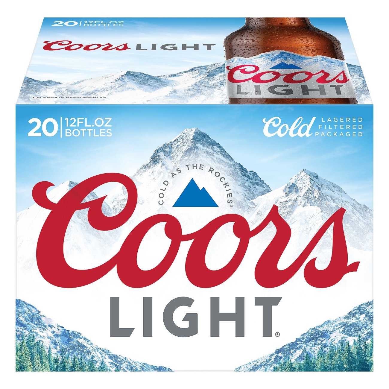 Coors Light Lager Beer, 20 Pack, 12 Fl. Oz. Bottles, 4.2% ABV