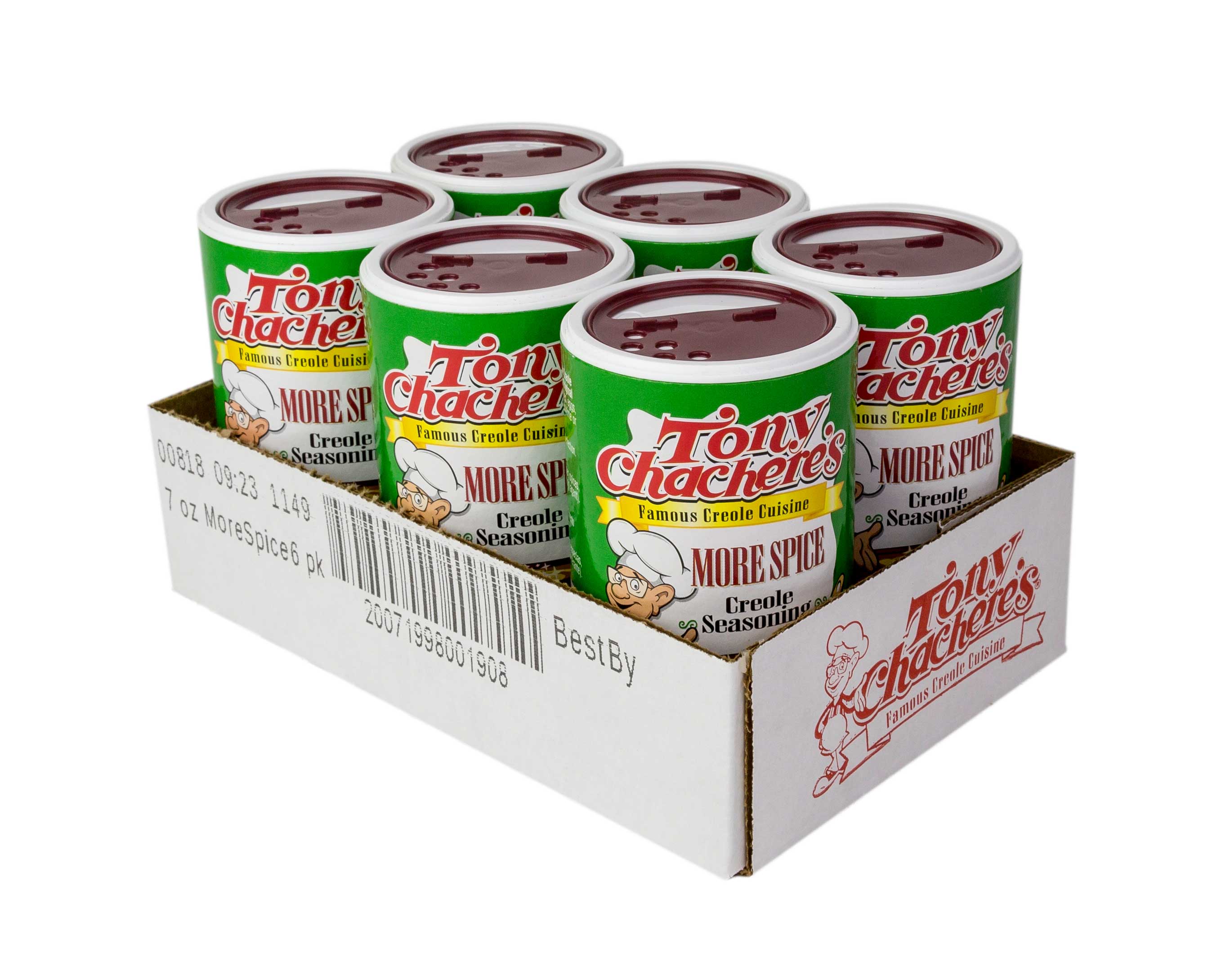 Tony Chacheres More Spice Seasoning, 7 Ounce -- 6 Per Case