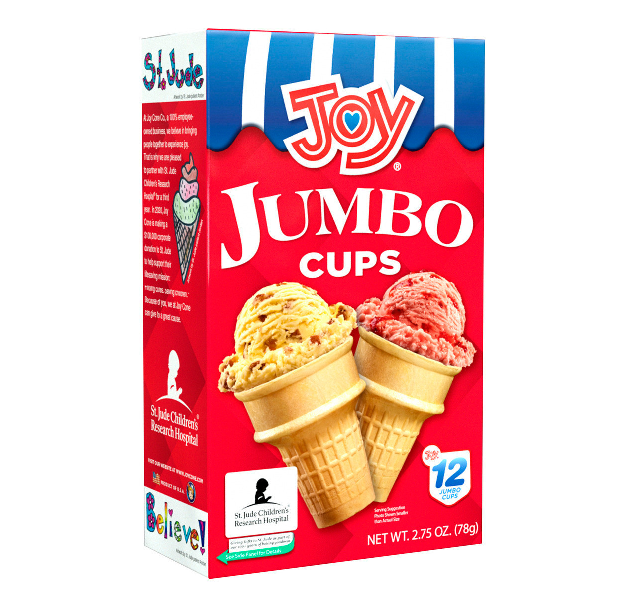Joy Jumbo Cake Cone Cups 12/12ct