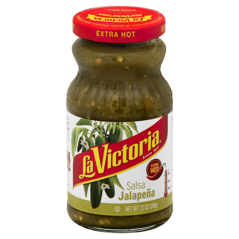 La Victoria Extra Hot Salsa Jalapeña 12 Oz. Jar