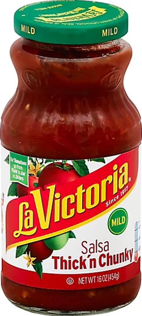 La Victoria Salsa Thick N Cuncky Mild Jar - 16 Oz