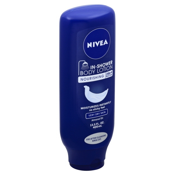 Nivea Nourishing Almond Oil In Shower Body Lotion 13.5 Fl. Oz. Bottle