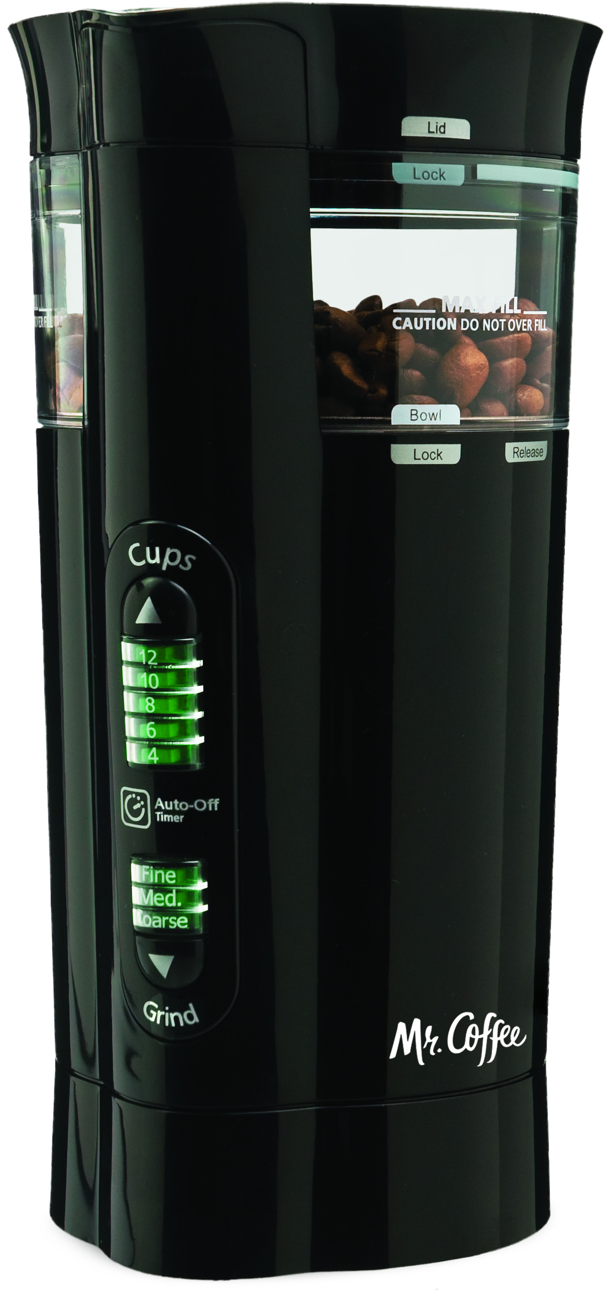 Mr. Coffee 12 Cup Electric Black Grinder With Multiple Settings