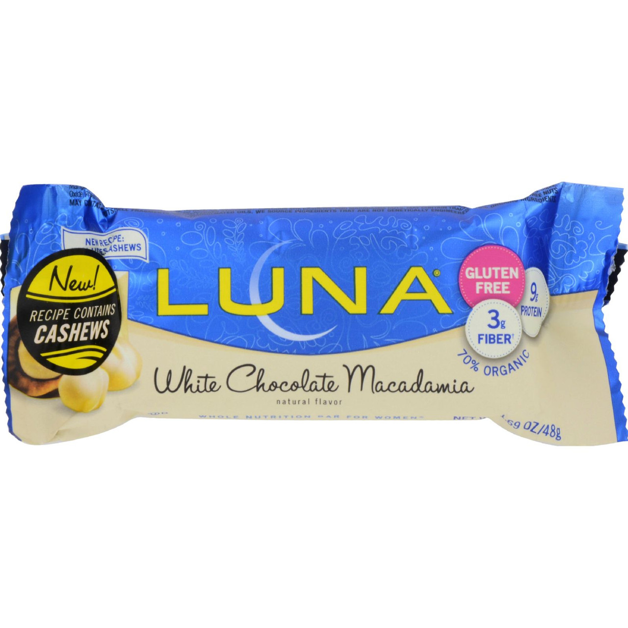 Luna Nutrition Bar, Whole, White Chocolate Macadamia 1.69 Oz