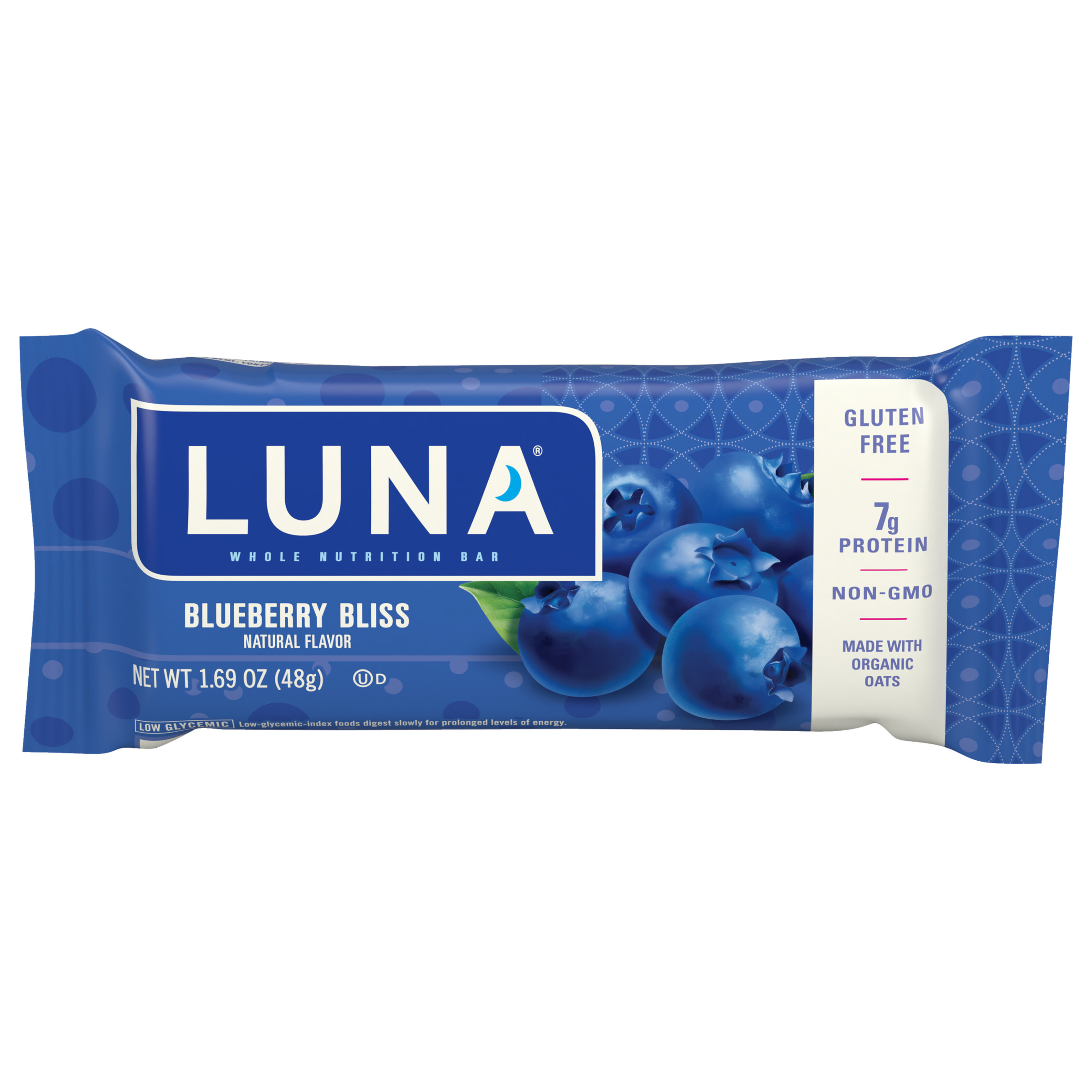 Luna Blueberry Bliss Whole Nutrition Bar 1.69 Oz. Wrapper