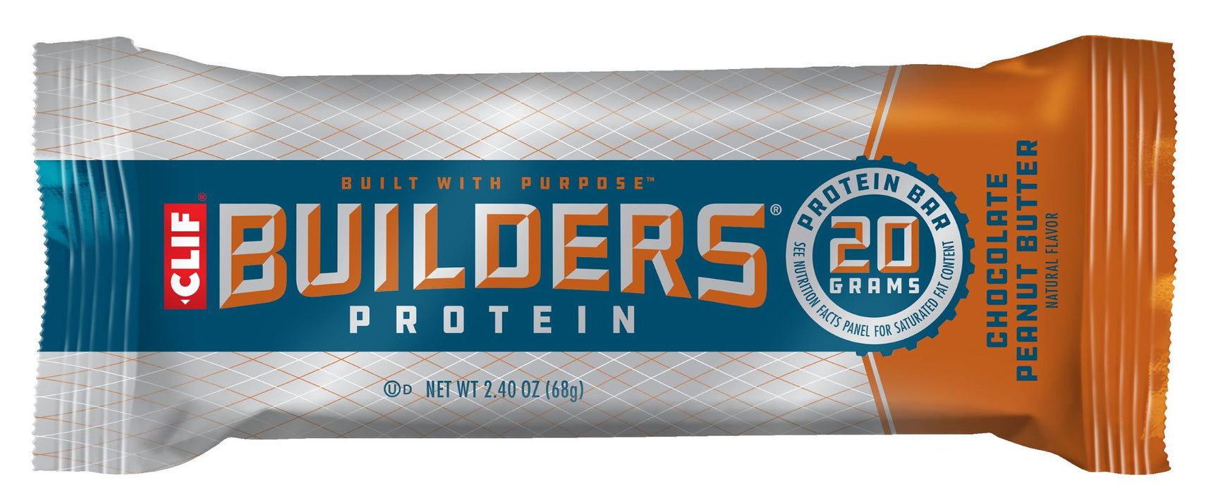 Clif Builders Protein Bar, Chocolate Peanut Butter 2.4 Oz