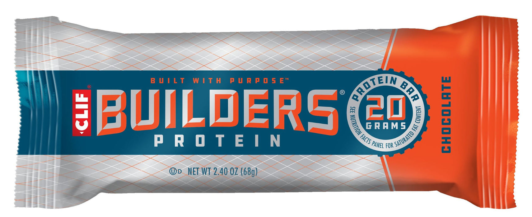 Clif Builders Protein Bar, Chocolate 2.4 Oz