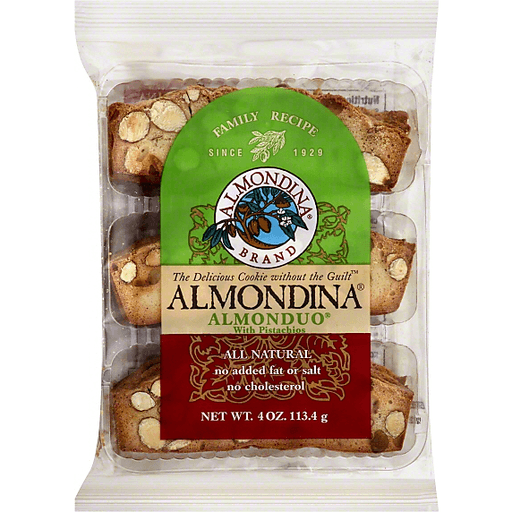 Almondina Almonduo, Almond And Pistachio Biscuits, 4 Oz (113 G)