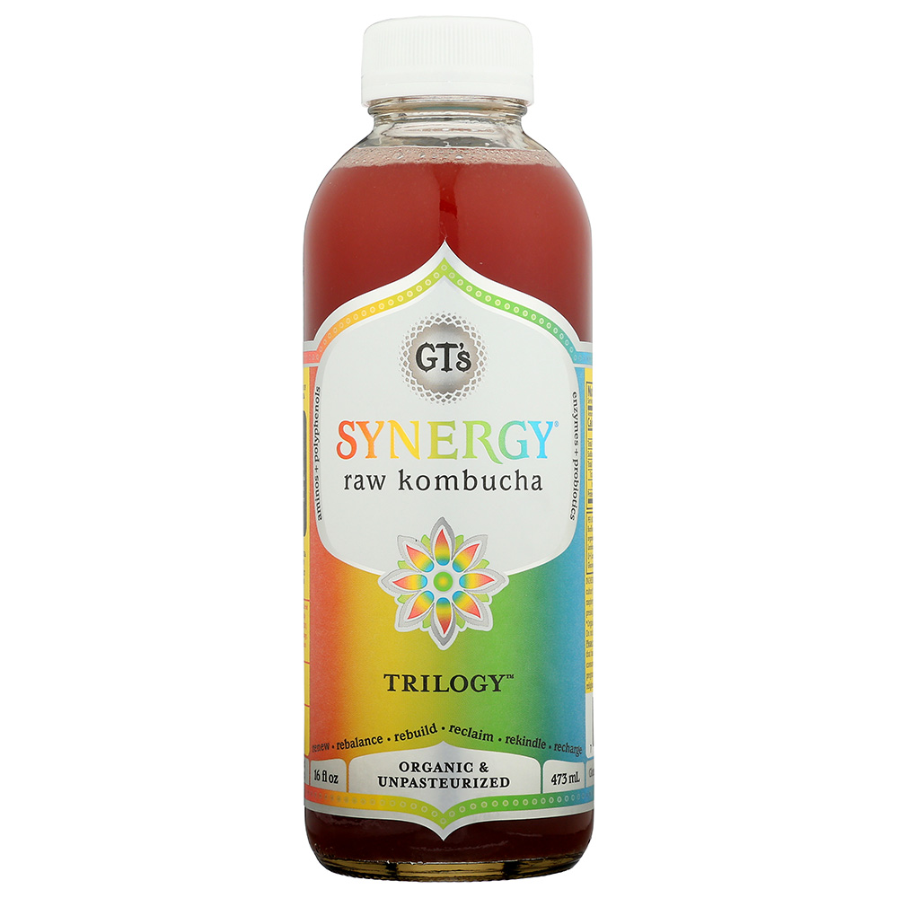 GT's Synergy Trilogy Organic Vegan Raw Kombucha - 16 Fl Oz