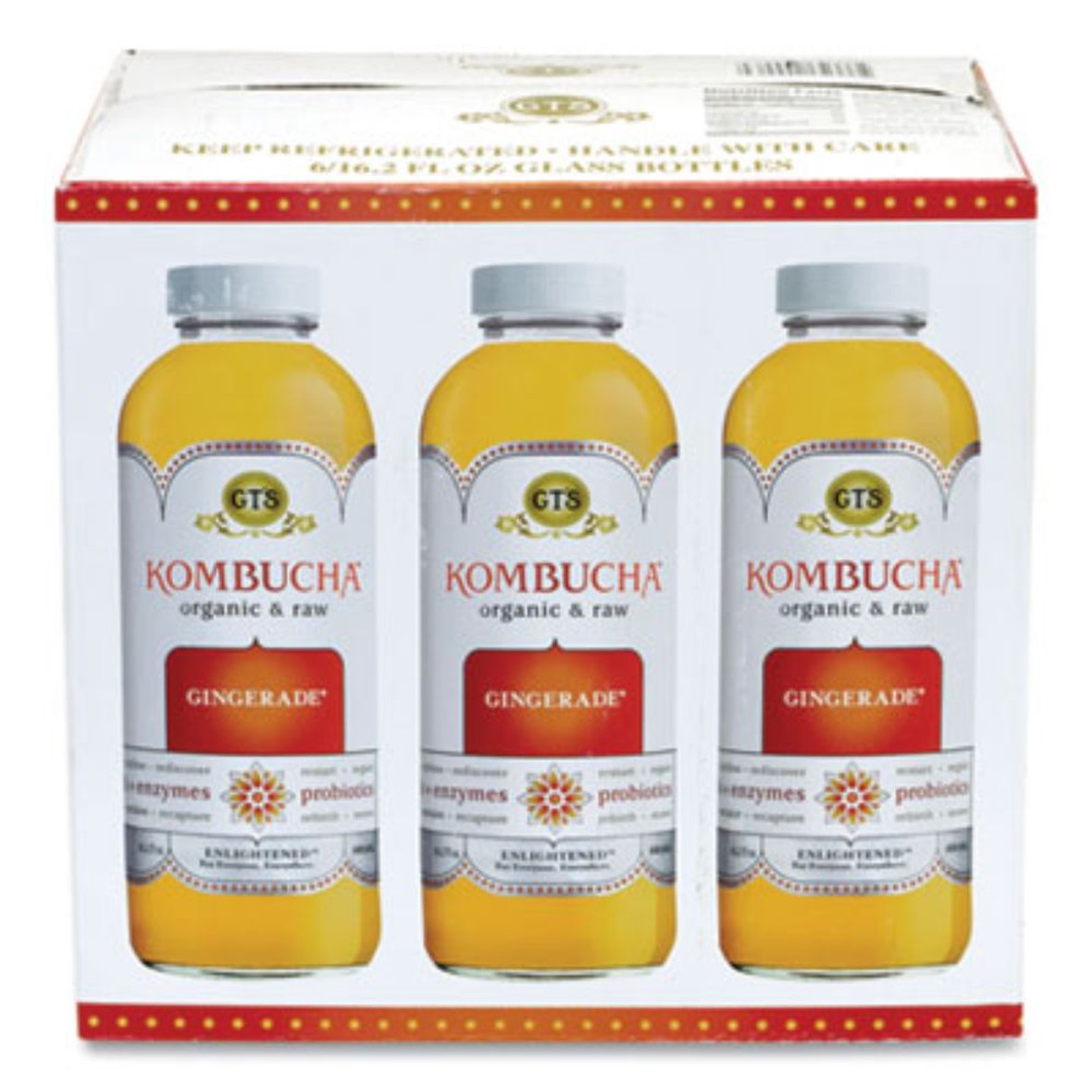 GT's Synergy Gingerade Organic Vegan Raw Kombucha - 16 Fl Oz