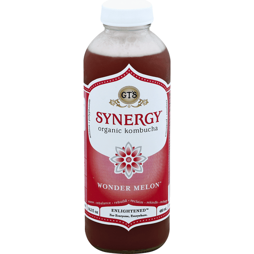 GT's Living Foods Synergy Organic Watermelon Wonder Raw Kombucha