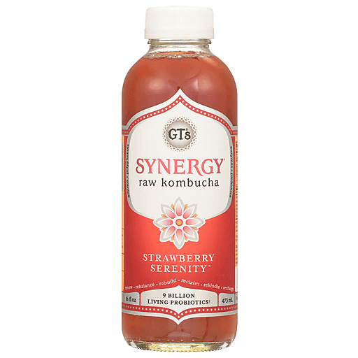 GT's Synergy Organic & Raw Kombucha Drink Strawberry Serenity