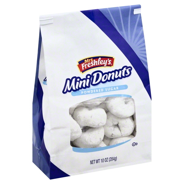 Mrs. Freshley's Powdered Sugar Mini Donuts 10 Oz. Bag