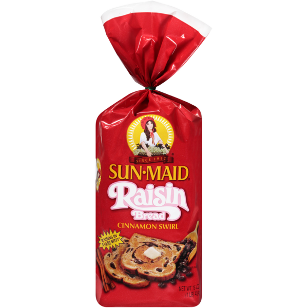 Sun-Maid Cinnamon Swirl Raisin Bread 16 Oz. Bag