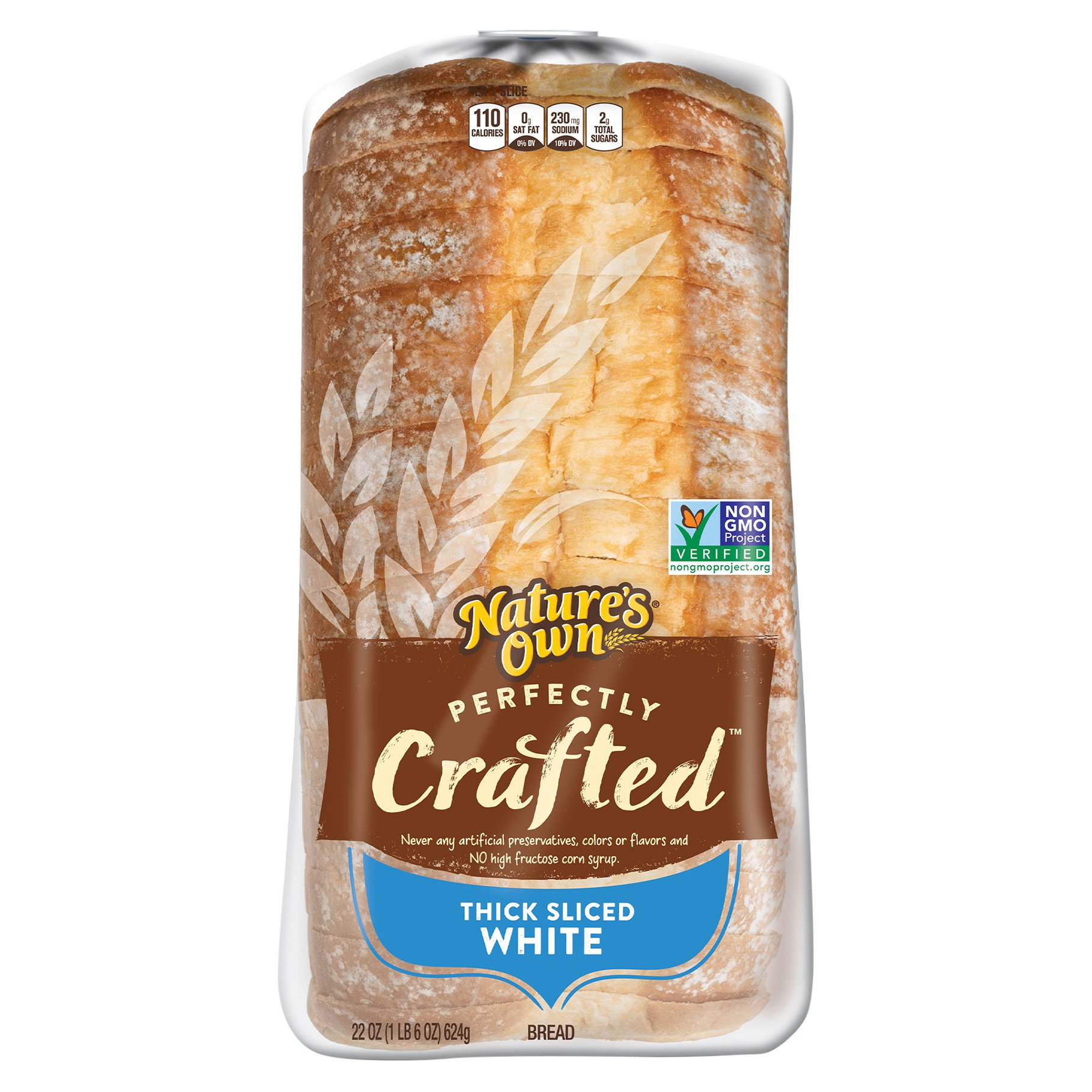 Nature's Own Perfectly Crafted Thick Sliced White Bread 22 Oz. Bag