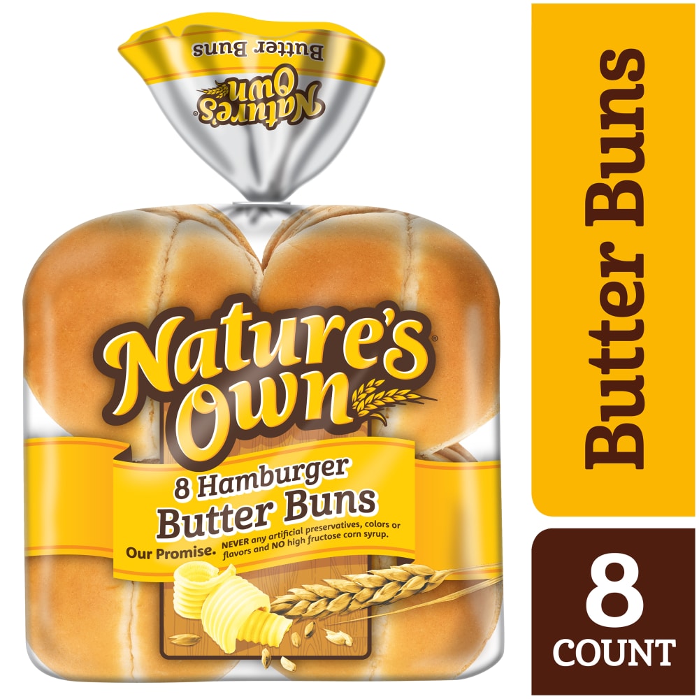 Nature's Own Butter Hamburger Buns - 8pk/16oz