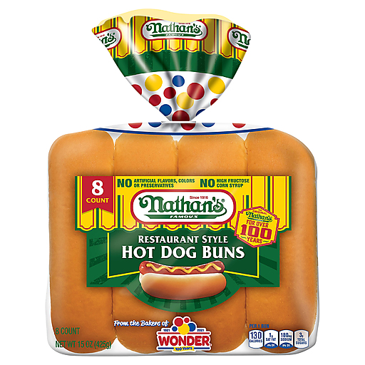 Nathan's Famous Hot Dog Buns, Restaurant Style