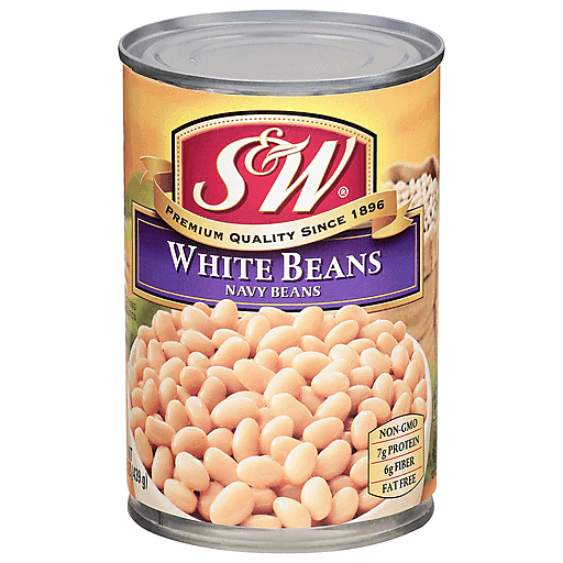 S&W White Beans, Navy Beans 15.5 Oz