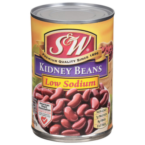 S&W Kidney Beans, Low Sodium 15.5 Oz