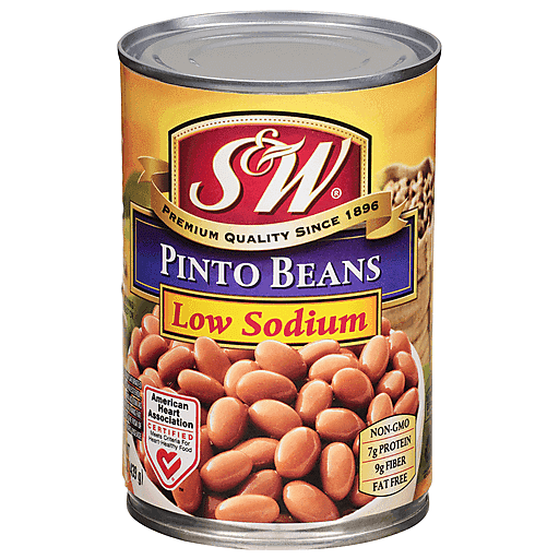 S&W Pinto Beans, Low Sodium 15.5 Oz