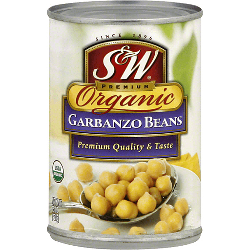 S&W Organic Garbanzo Chick Peas 15.5 Oz. Can