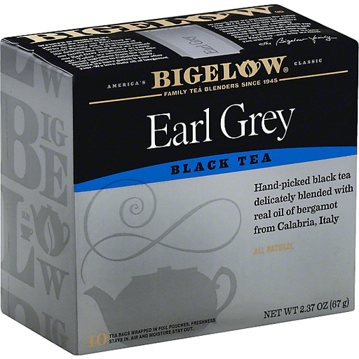 Bigelow Black Tea, Earl Grey, Tea Bags
