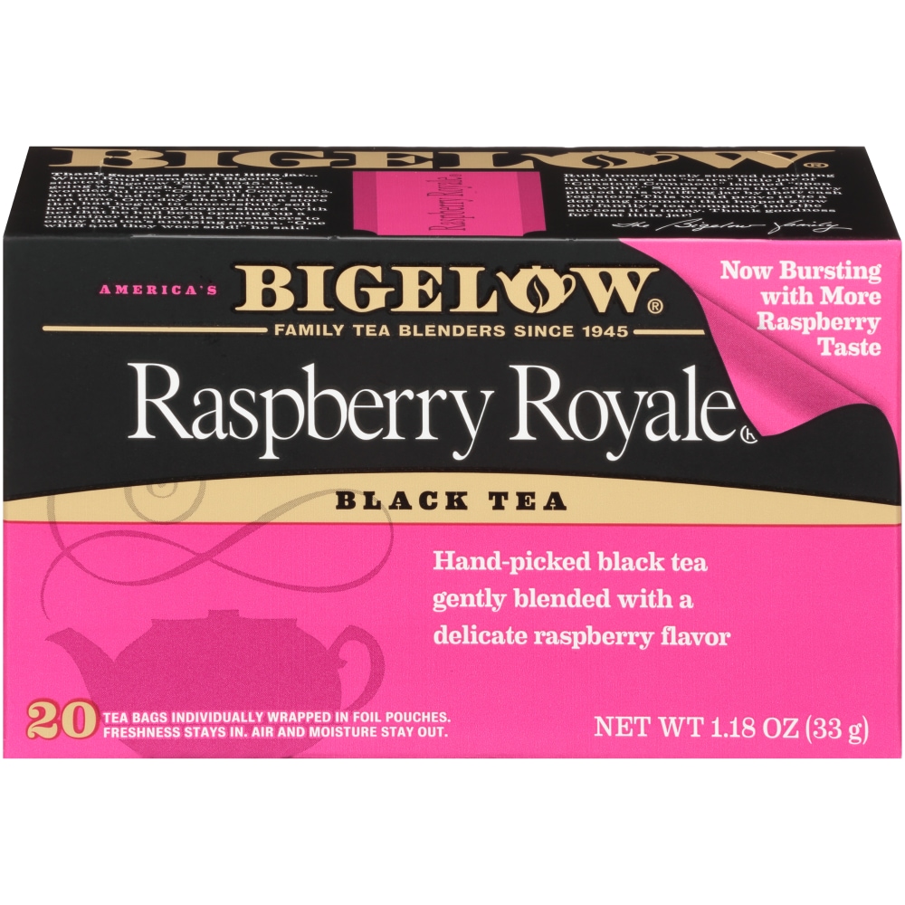 Bigelow Raspberry Royale Black Tea Bags 20 Ct Box