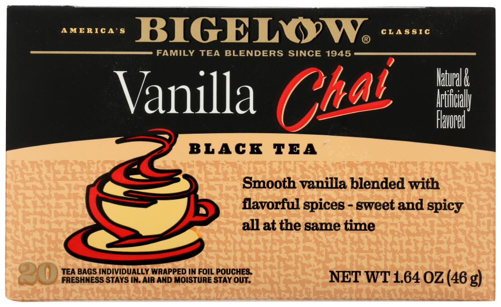 Bigelow Vanilla Chai Black Tea Bags 20 Ct Box
