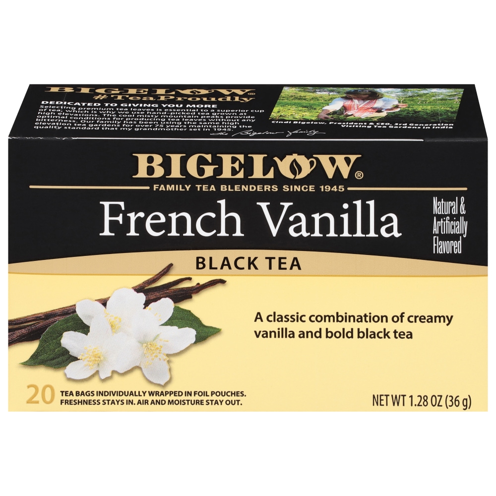 Bigelow French Vanilla Black Tea Bags 20 Ct Box
