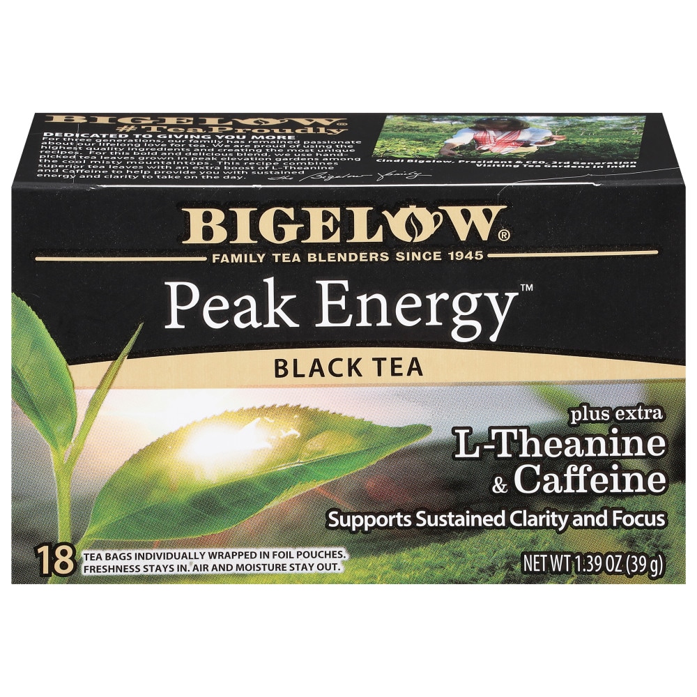 Bigelow Peak Energy Individually Wrapped Black Tea Bags