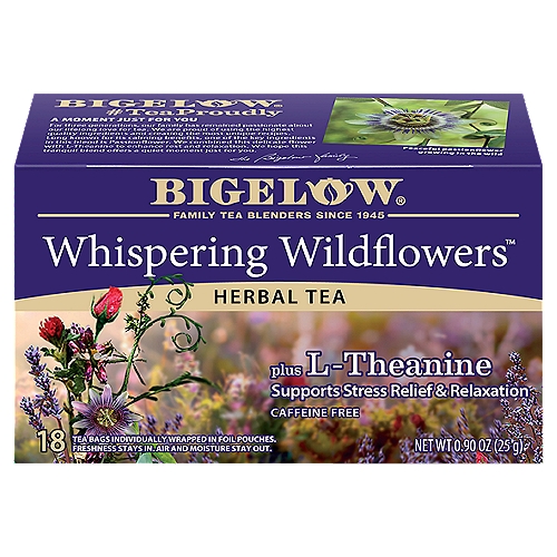 Bigelow Whispering Wildflowers Herbal Tea Bags, 18 Count, 0.90 Oz