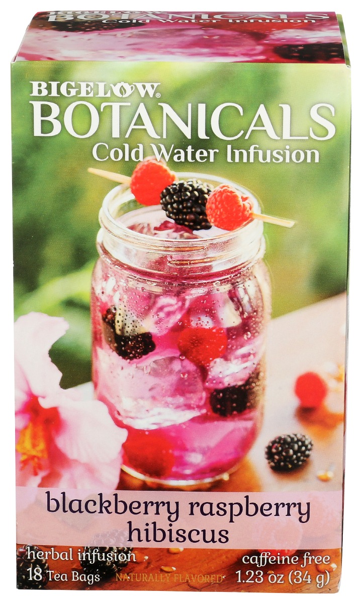 Bigelow Botanicals Cold Water Infusion Blackberry Raspberry Hibiscus Herbal Tea Bags