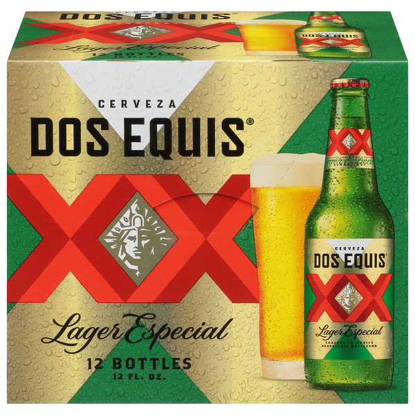 Dos Equis Cerveza Lager Especial Mexican Beer, 12-Pack 12 Oz. Bottles