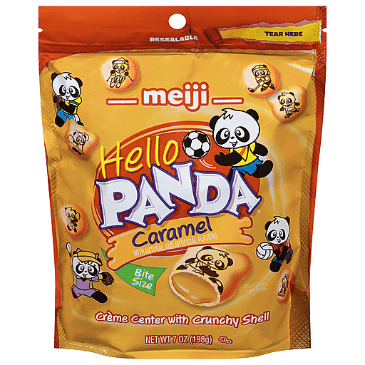 Hello Panda Biscuits, Caramel, Bite Size 7 Oz