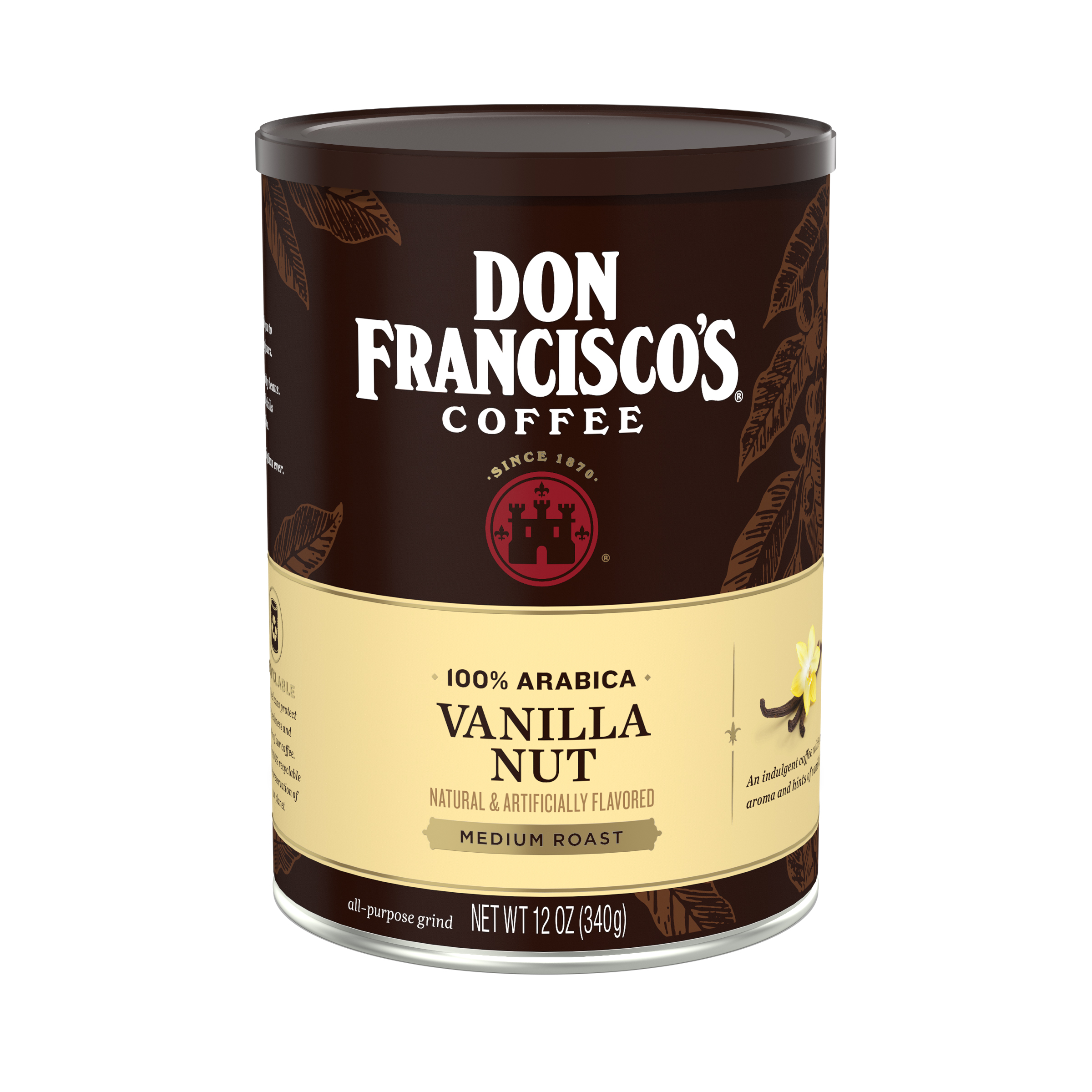 Don Francisco's Vanilla Nut Flavored Medium Roast Ground Coffee - 12oz