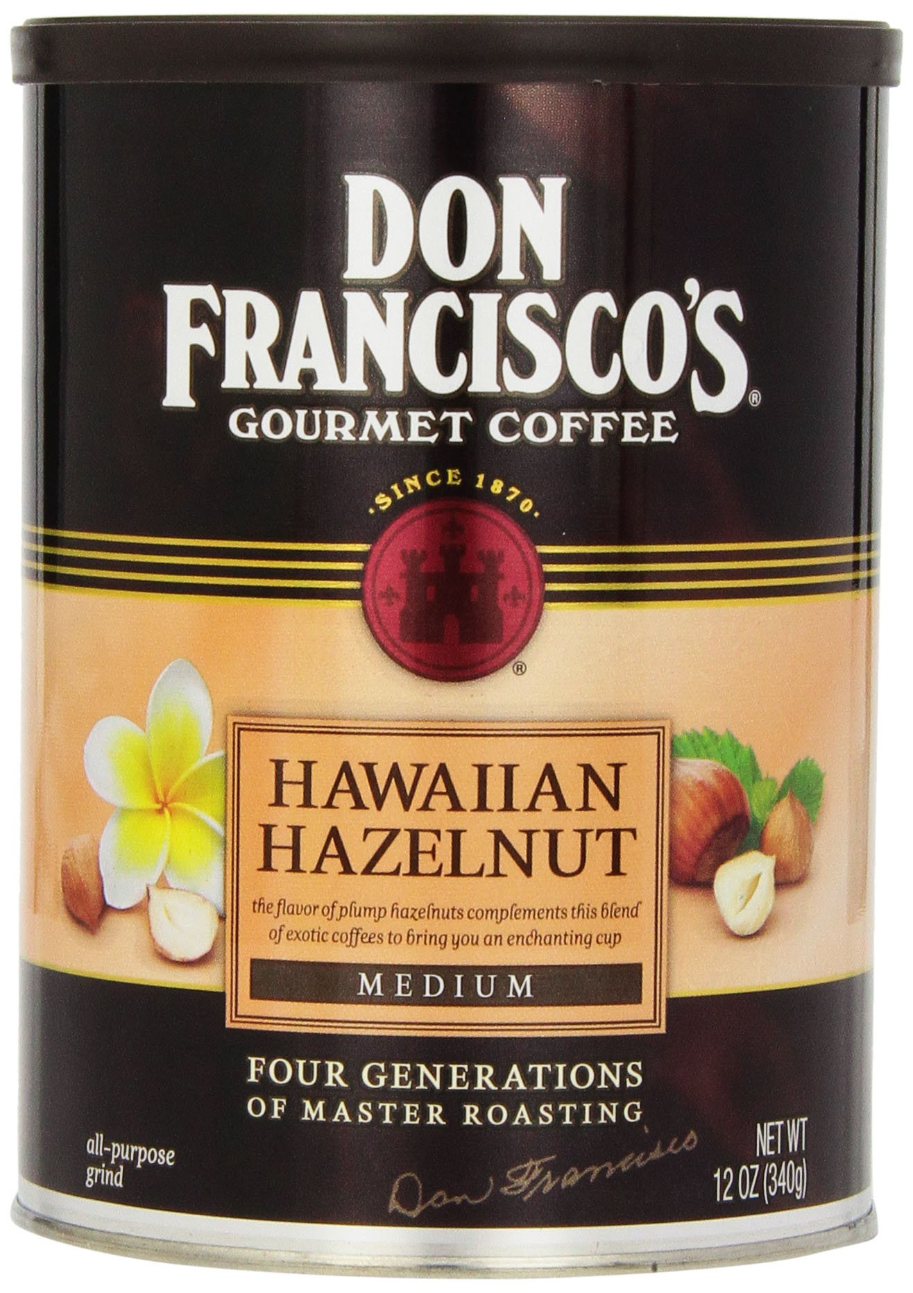 Don Francisco's Hawaiian Hazelnut Flavor Medium Roast Ground Coffee - 12oz