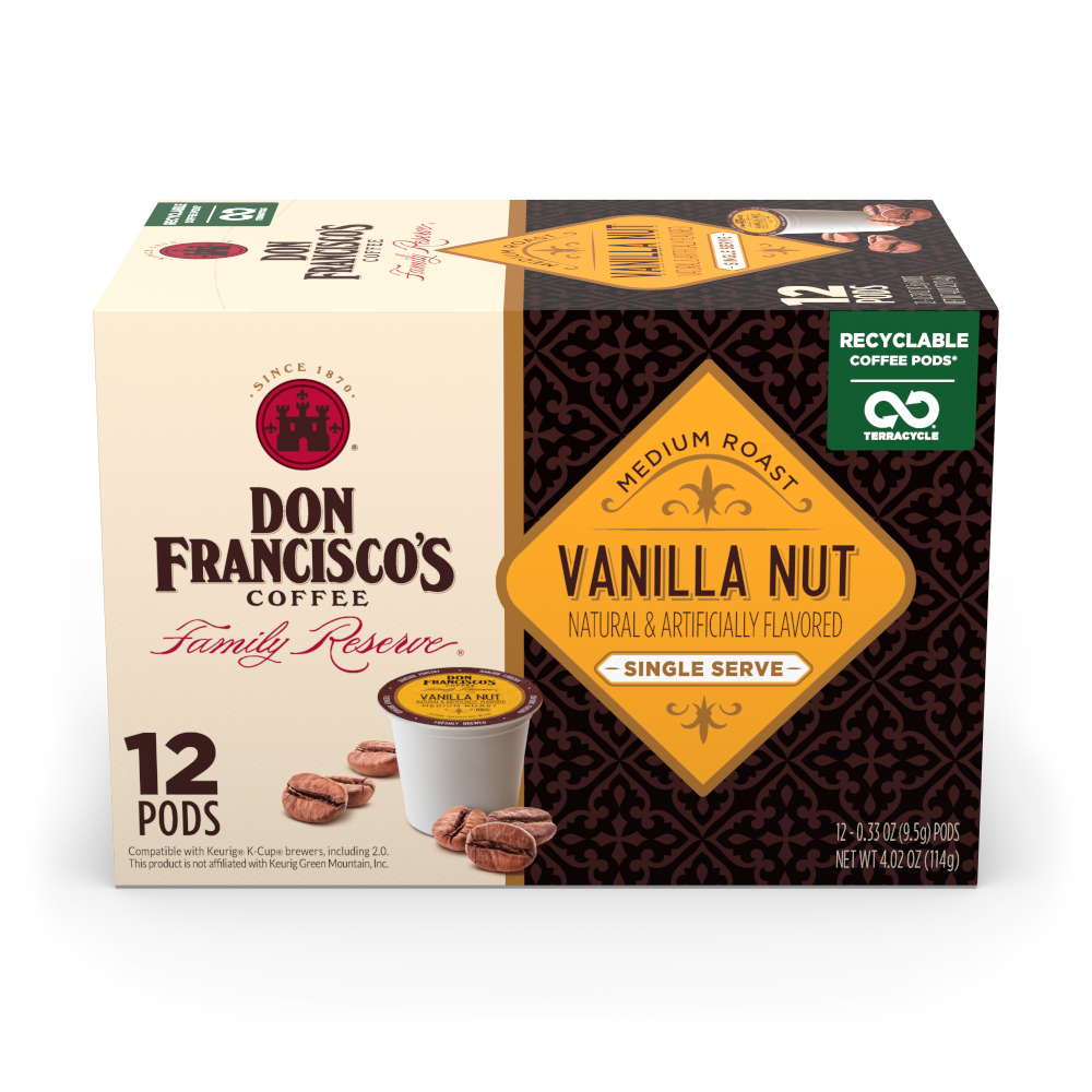 Don Francisco's Vanilla Nut, 12 Count Single Serve Family Reserve