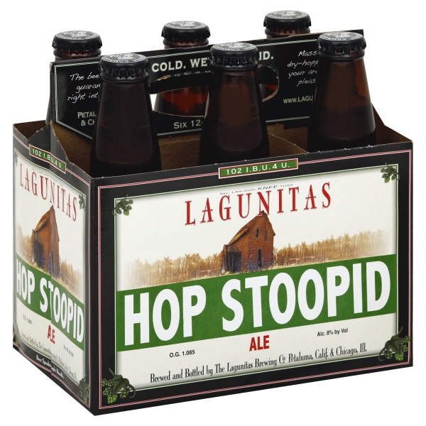 Lagunitas Hop Stoopid Double IPA Beer - 6pk/12 Fl Oz Bottles