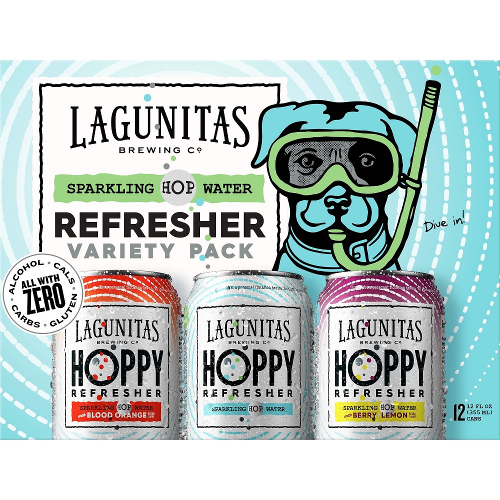 Lagunitas Brewing Co Sparkling Hop Water, Refresher, Variety Pack