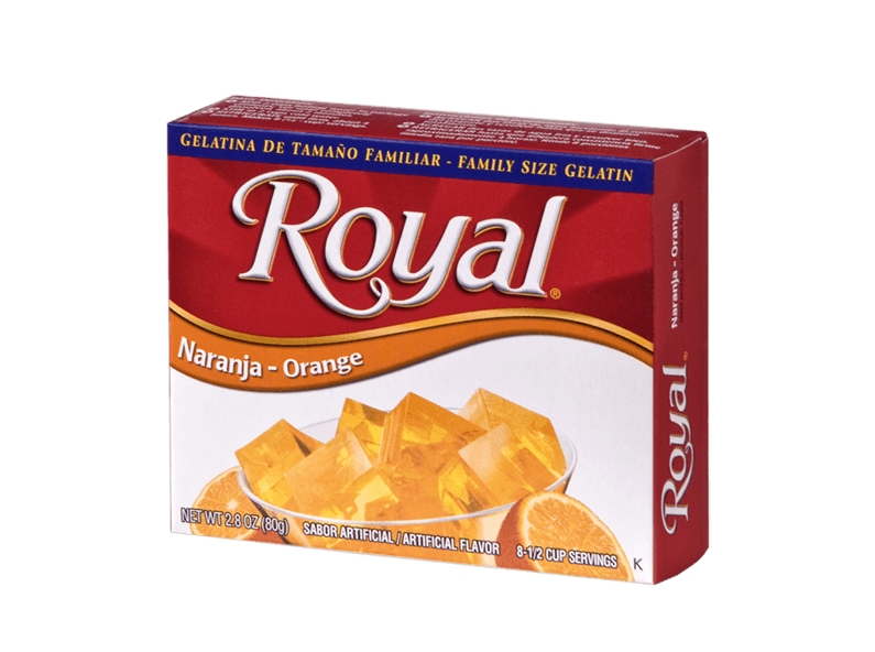 Royal Family Size Gelatin, Orange