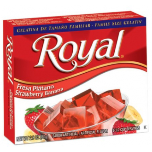Royal Strawberry Banana Gelatin