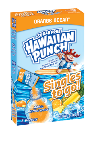 Hawaiian Punch Singles To Go Drink Mix, Sugar Free, Orange Ocean