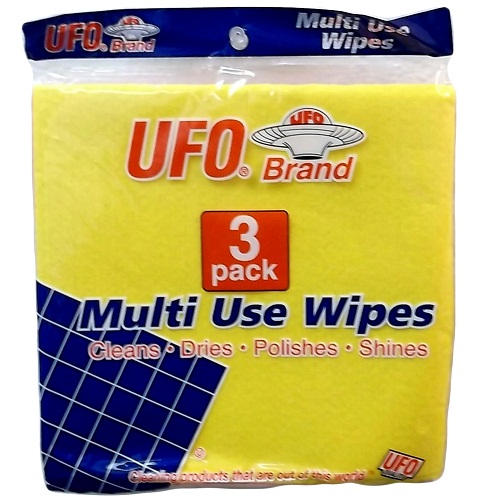 Ufo Wipe 3 Pk Multi Use 3 Assorted Color