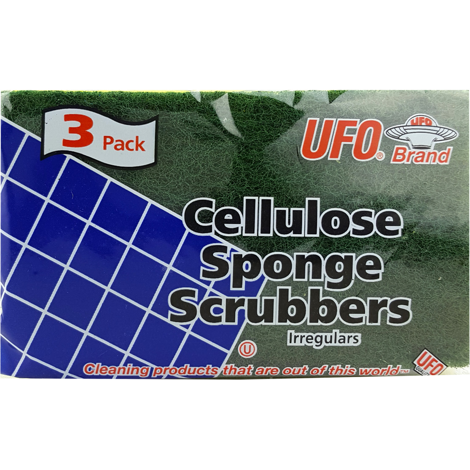 UFO Cellulose Sponge Scrubbers 3pc-whole