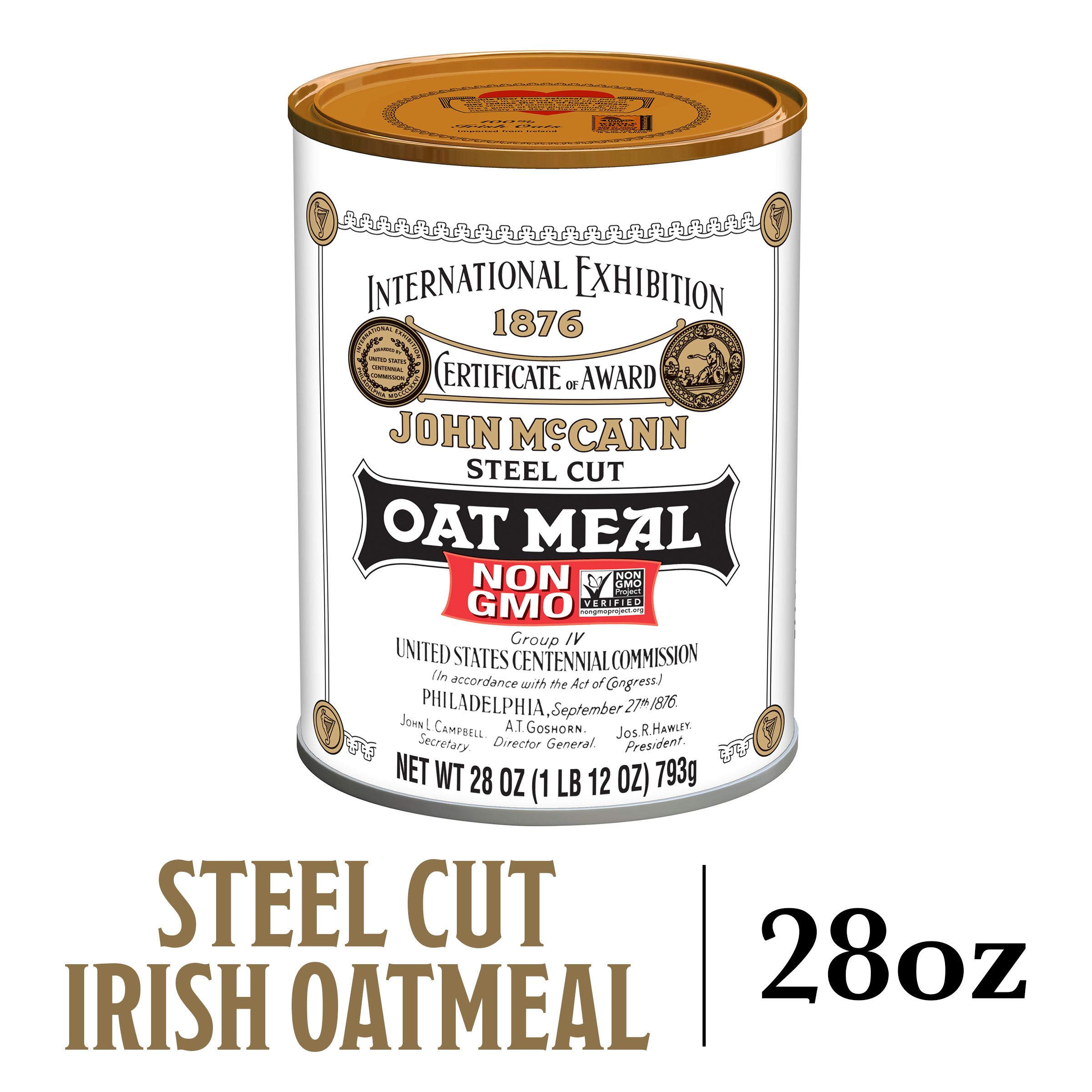 McCann's Imported Steel Cut Irish Oatmeal 28 Oz. Canister