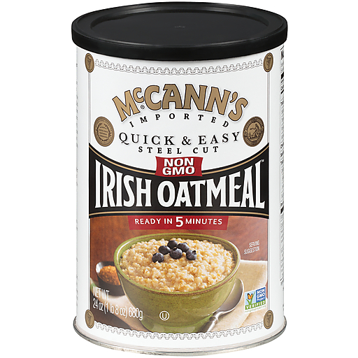 McCann's Imported Quick Easy Steel Cut Irish Oatmeal 24 Oz. Canister