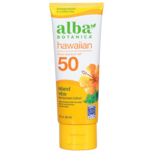 Alba Botanica Hawaiian Green Tea Sunscreen Lotion - SPF 45 - 4oz