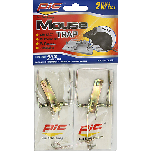 PIC Mouse Traps Wood 2Pk